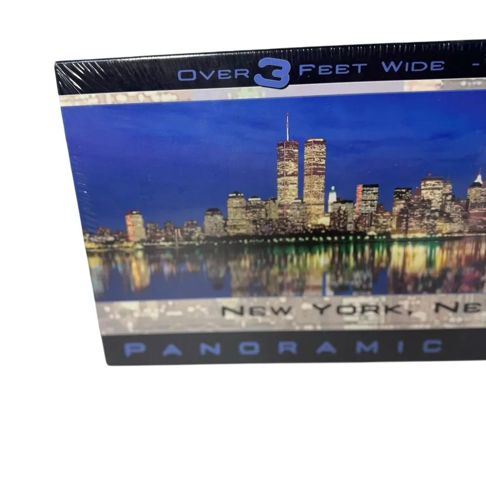 New York City At Night Panoramic Puzzle Buffalo Games 750 Pieces 3 Feet Long New